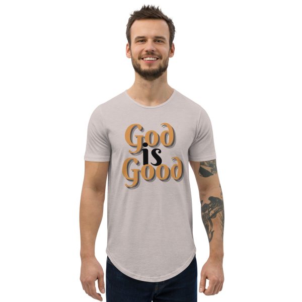 God Is Good, Men's Curved Hem T-Shirt